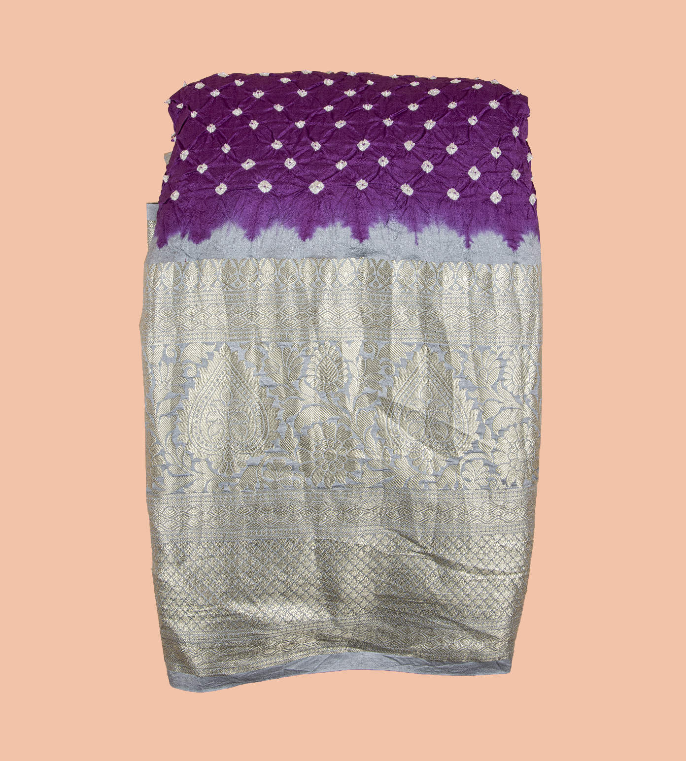 Purple Chaniya Bandhani Saree1