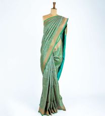 Green Banaras Silk Saree1