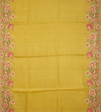 Gold Tussar Embroidery Saree2