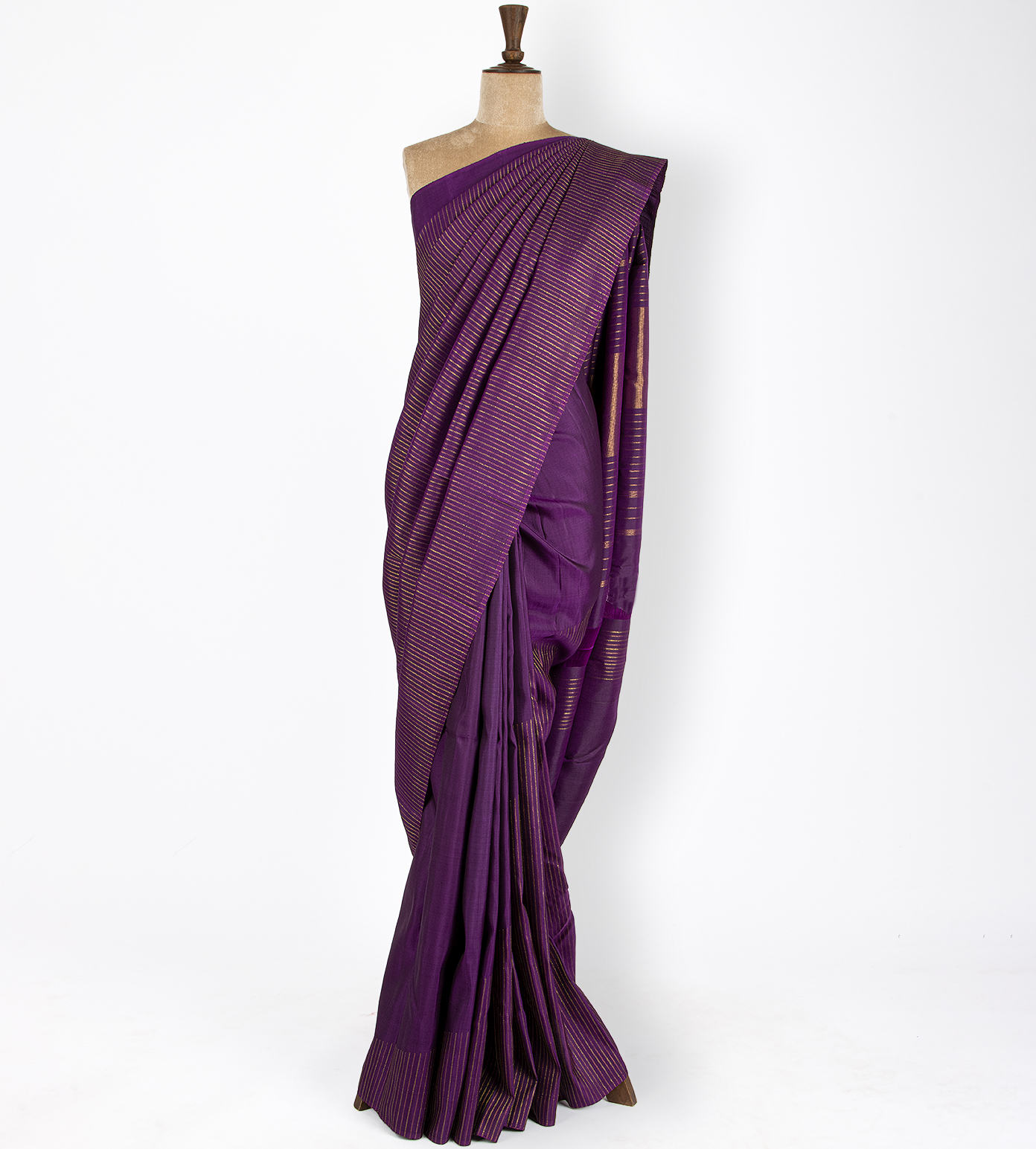 Purple Kanchipuram Silk Saree