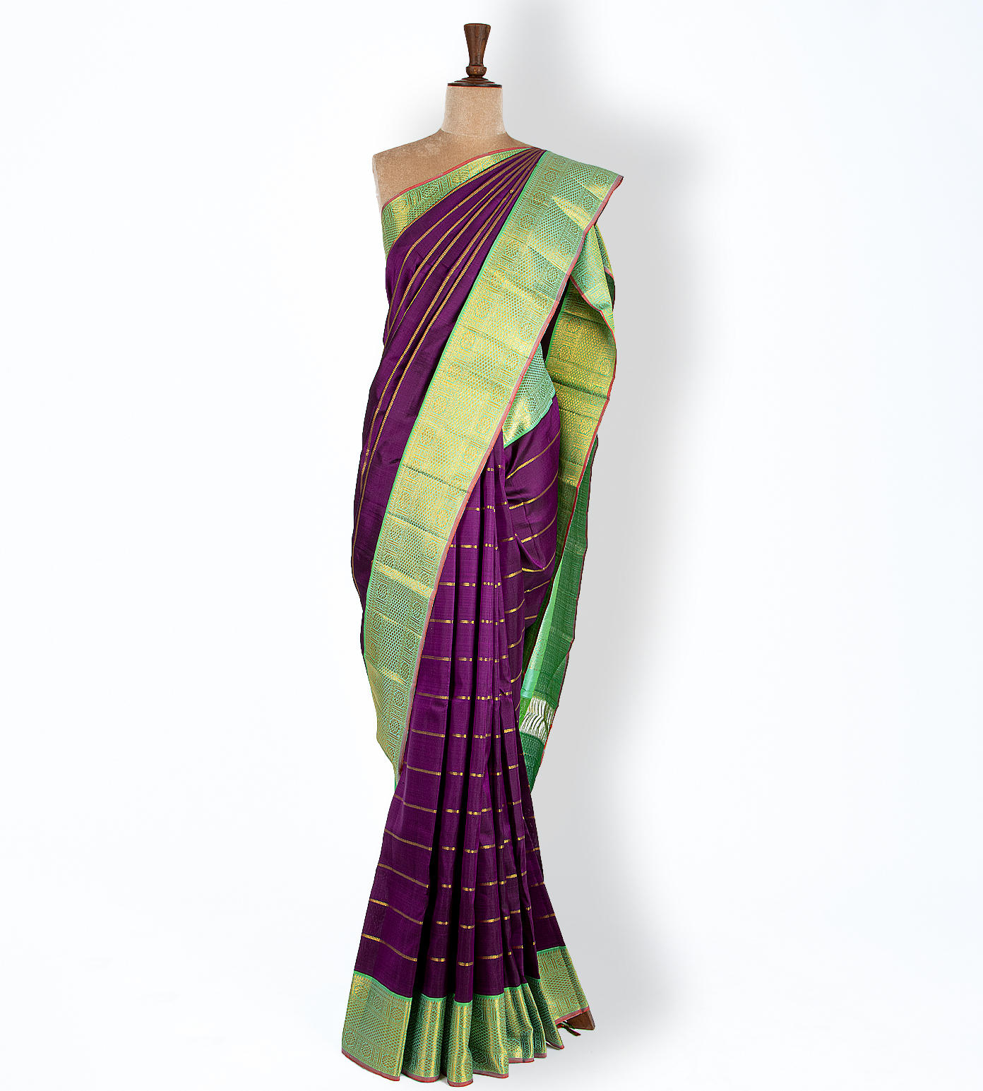 Purple Kanchipuram Silk Saree