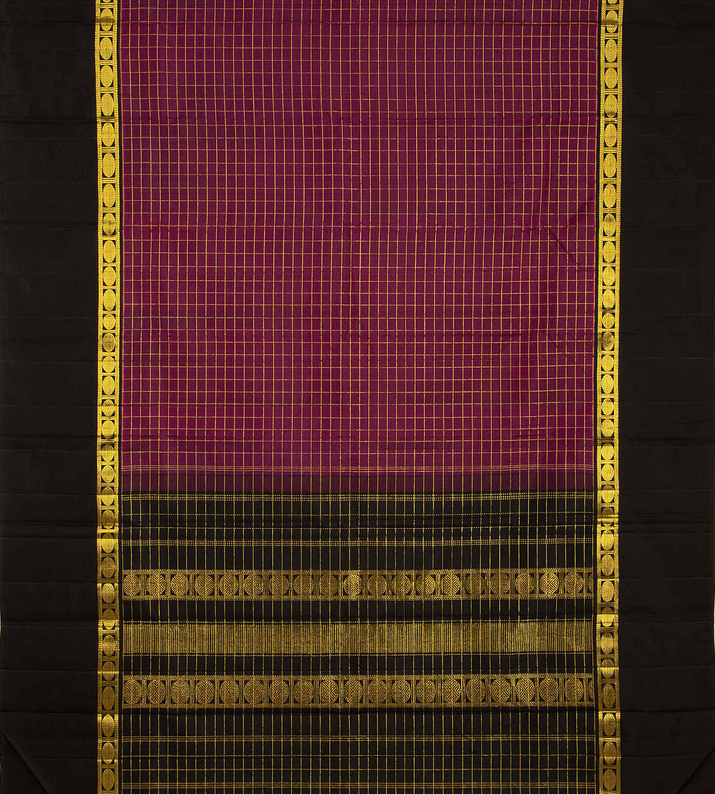 Dark Pink Kanchipuram Silk Saree3