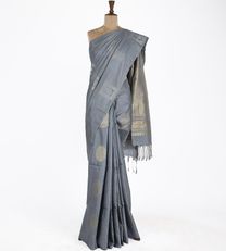 Grey Soft Silk Saree1