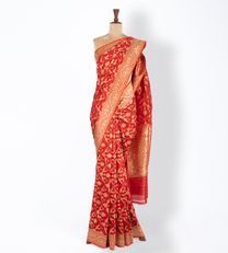Red Banaras Silk Saree1