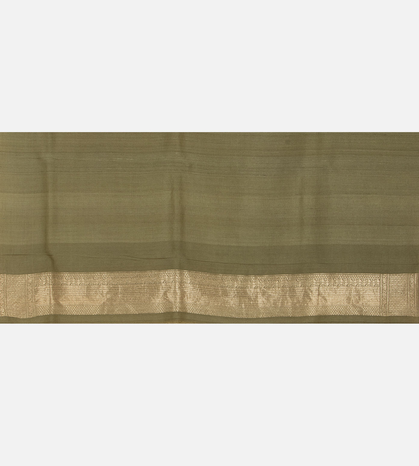 Olive Green Tussar Georgette Saree4