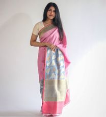 Pink Banaras Tussar Georgette2