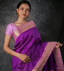 Purple Kanchipuram Silk Saree1
