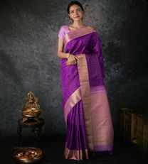 Purple Kanchipuram Silk Saree2