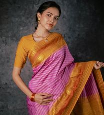 Lavender Kanchipuram Silk Saree1