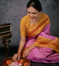 Lavender Kanchipuram Silk Saree4