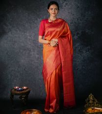 Orange Kanchipuram Silk Saree2