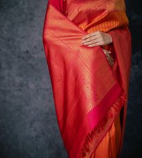 Orange Kanchipuram Silk Saree5