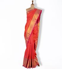 Mild Red Kanchipuram Silk Saree1