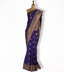 Deep Blue Kanchipuram Silk Saree1