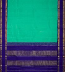 Sea Blue Kanchipuram Silk Saree 3