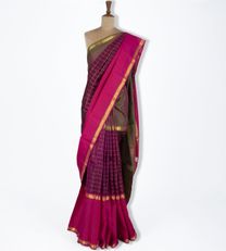 Purple Kanchipuram Silk Saree1