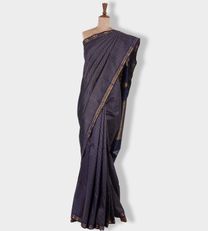 Deep Blue Kanchipuram Silk Saree1