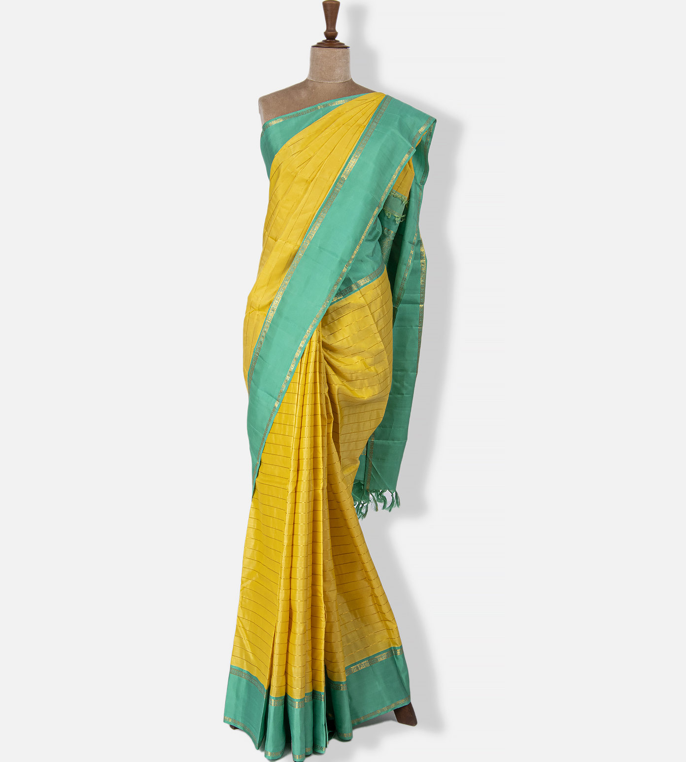Yellow Kanchipuram Silk Saree