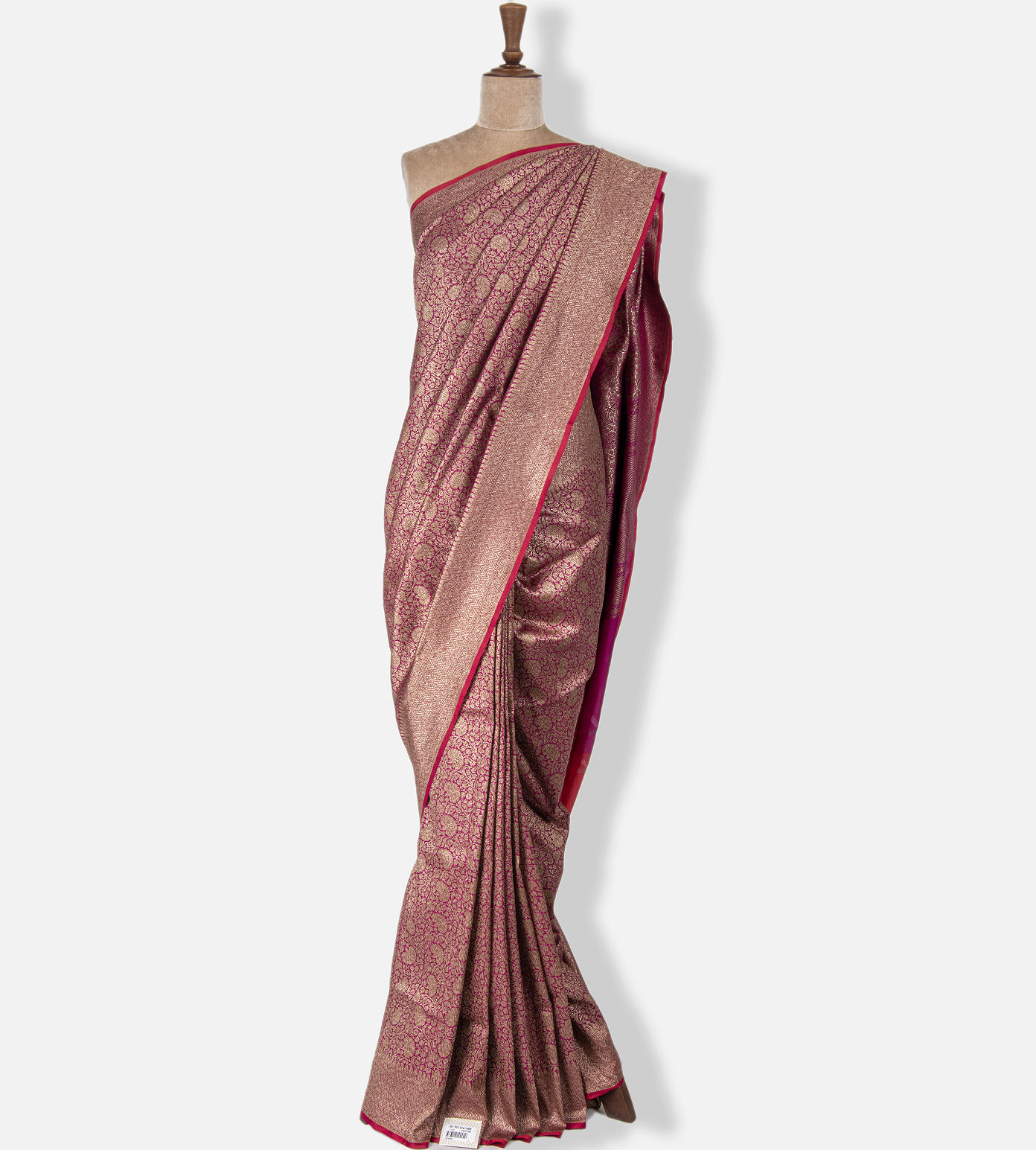 Pink Banarasi Silk Saree1