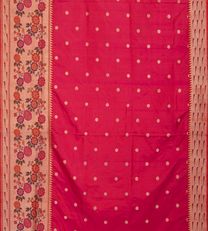 Pinkish Red Banaras Silk Saree2