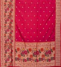 Pinkish Red Banaras Silk Saree3
