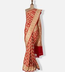 Red Banaras Silk Saree1