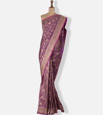 Purple Banaras Silk Saree1