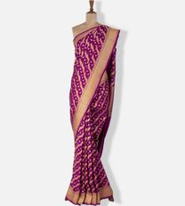 Purple Banarasi Silk Saree1