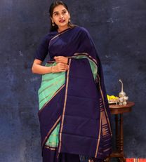 Sky Blue Kanchipuram Silk Saree2