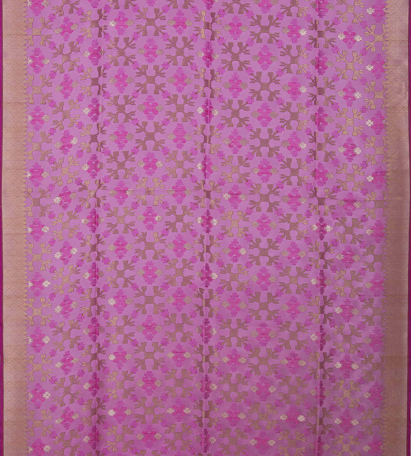 Pink Kora Silk Saree2