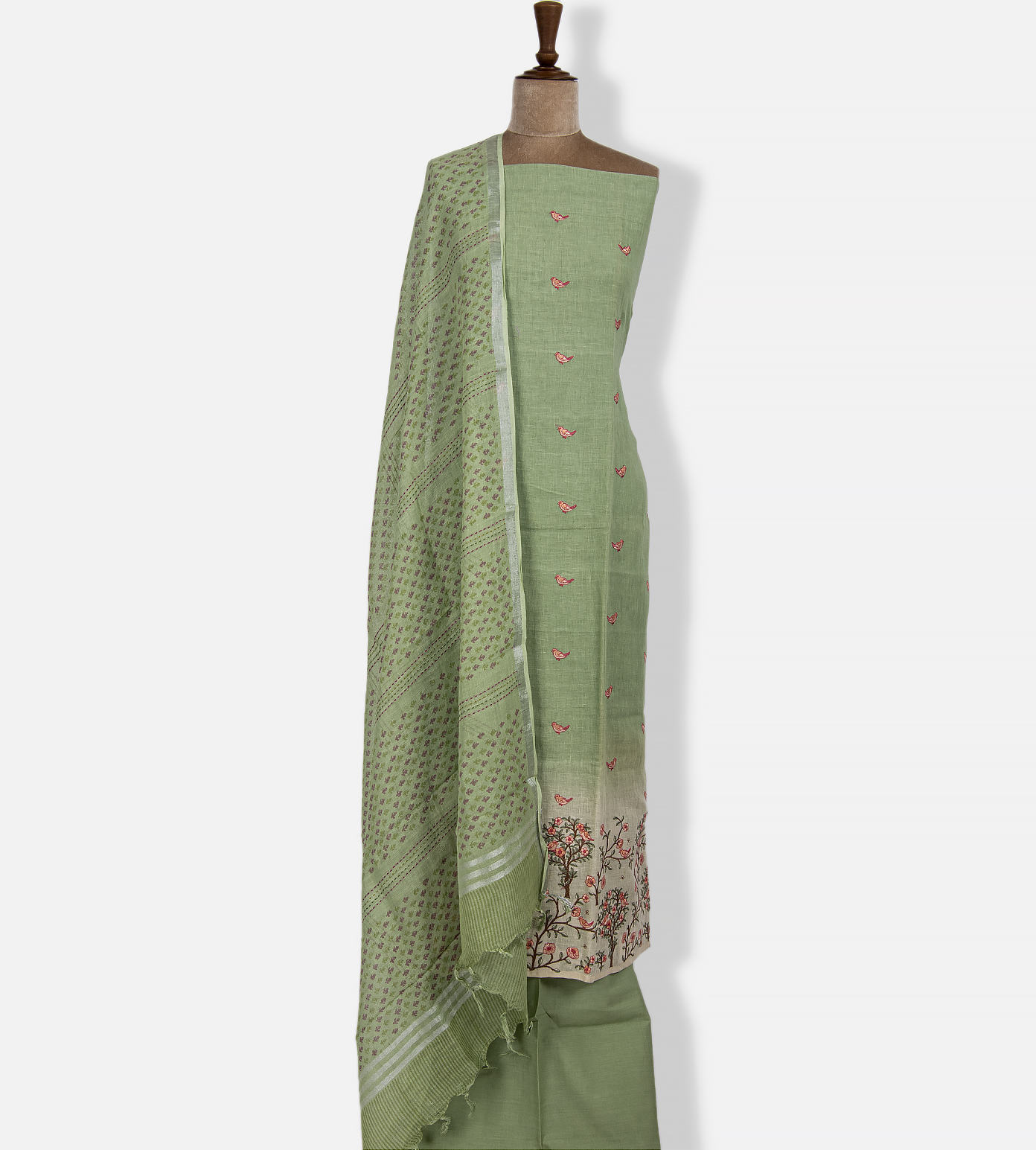 Green Linen Salwar1