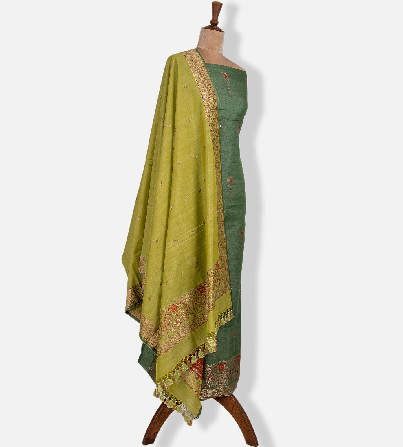 Green Banaras Tussar Salwar2