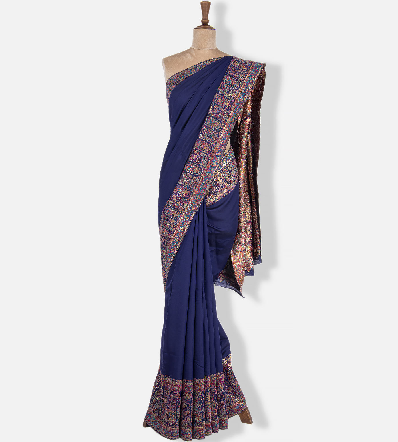 Blue Kani Silk Saree1