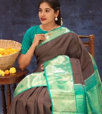 Grey Kanchipuram Silk Saree1