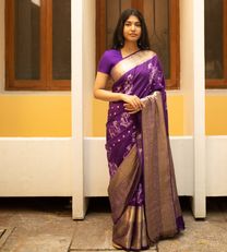 Purple Shibori Kanchipuram Silk Saree1