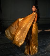 Yellow Shibori Kanchipuram Silk Saree4