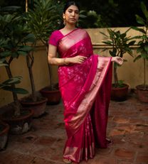 Pink Shibori Kanchipuram Silk Saree1
