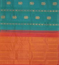 Deep Teal Kanchipuram Silk Saree3