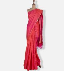 Pinkish Red Kanchipuram Silk Saree1