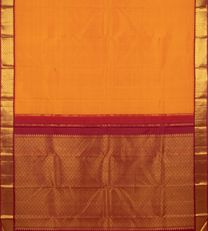 Tangerine Yellow Kanchipuram Silk Saree3