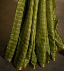 Light Green Tussar Saree With Embroidery Blouse4