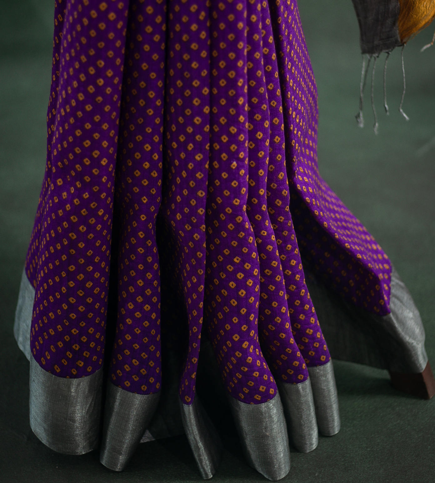 Purple Tussar Printed Saree4