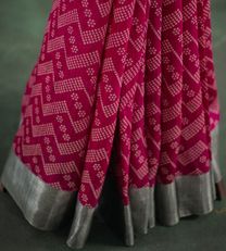 Pink Tussar Printed Saree4