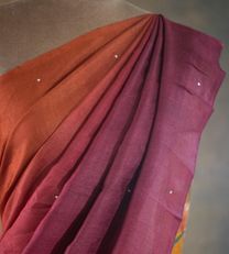 Multicolour Tussar Hand Painted Dyed Silk Saree3