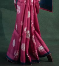 Rough Pink Shibori Tussar Saree4
