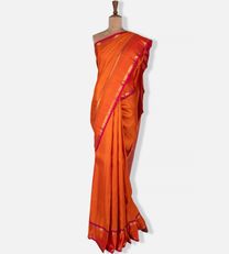Orange Kanchipuram Silk Saree1
