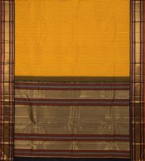 Amber Yellow Kanchipuram Silk Saree3