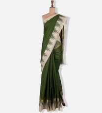 Forest Green Tussar Saree1