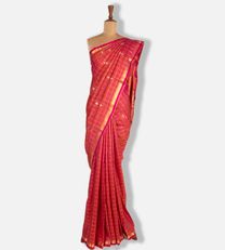 Vermillion Red Kanchipuram Silk Saree1