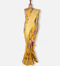 Yellow Kattan Silk Saree1